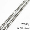 Simple Style Solid Color Titanium Steel Chain Men'S Necklace