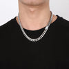 Simple Style Solid Color Titanium Steel Chain Men'S Necklace