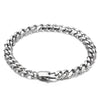 Simple Style Solid Color Titanium Steel Chain Unisex Bracelets