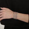 Simple Style Solid Color Titanium Steel Chain Unisex Bracelets