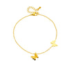 Simple Style Solid Color Titanium Steel Plating 18k Gold Plated Women's Anklet