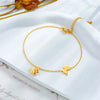 Simple Style Solid Color Titanium Steel Plating 18k Gold Plated Women's Anklet