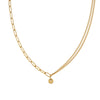 Simple Style Solid Color Titanium Steel Plating Chain 18k Gold Plated Pendant Necklace
