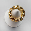 Simple Style Solid Color Titanium Steel Plating Chain Gold Plated Rings