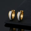 1 Piece Simple Style Solid Color Titanium Steel Plating Earrings