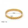 Simple Style Solid Color 304 Stainless Steel 18K Gold Plated Zircon Bangle In Bulk