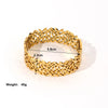 Simple Style Solid Color 304 Stainless Steel 18K Gold Plated Zircon Bangle In Bulk