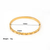 Simple Style Solid Color 304 Stainless Steel 18K Gold Plated Zircon Bangle In Bulk