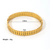 Simple Style Solid Color 304 Stainless Steel 18K Gold Plated Zircon Bangle In Bulk