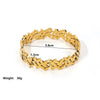 Simple Style Solid Color 304 Stainless Steel 18K Gold Plated Zircon Bangle In Bulk
