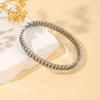 Simple Style Solid Color 304 Stainless Steel 18K Gold Plated Zircon Bangle In Bulk