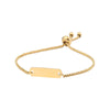 Simple Style Customization Laser Engraving Solid Color Titanium Steel 18K Gold Plated Bracelets In Bulk