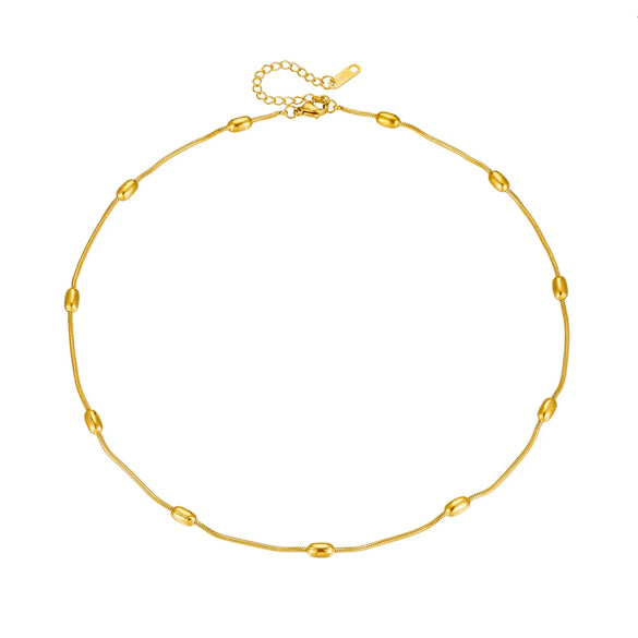 Simple Style Solid Color Titanium Steel Plating Gold Plated Necklace