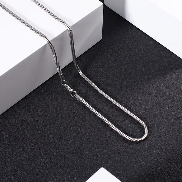 Simple Style Solid Color Titanium Steel Plating Unisex Necklace