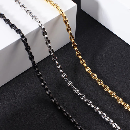 Simple Style Solid Color Stainless Steel Plating Unisex Necklace