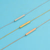 Wholesale Jewelry Simple Style Customization Laser Engraving Solid Color Titanium Steel 18K Gold Plated Polishing Plating Necklace