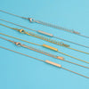 Wholesale Jewelry Simple Style Customization Laser Engraving Solid Color Titanium Steel 18K Gold Plated Polishing Plating Necklace