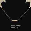 Wholesale Jewelry Simple Style Customization Laser Engraving Solid Color Titanium Steel 18K Gold Plated Polishing Plating Necklace