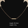 Wholesale Jewelry Simple Style Customization Laser Engraving Solid Color Titanium Steel 18K Gold Plated Polishing Plating Necklace