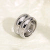 Simple Style Solid Color Titanium Steel Rings