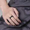 Simple Style Solid Color Tungsten Steel Rings Polishing Stainless Steel Rings