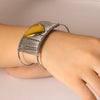 Simple Style Stainless Steel 18K Gold Plated Love Bracelet For Women With 18K Furnace Vacuum Plating