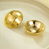 Simple Style Stainless Steel Round Square Electroplated Women's Earrings
