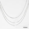 Simple Style Stainless Steel Snake Chain Necklace Pvd Electroplated Gold Square Snake Bone Multi Layer Stacked Geometric Style Sweater Chain For Women