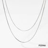 Simple Style Stainless Steel Snake Chain Necklace Pvd Electroplated Gold Square Snake Bone Multi Layer Stacked Geometric Style Sweater Chain For Women