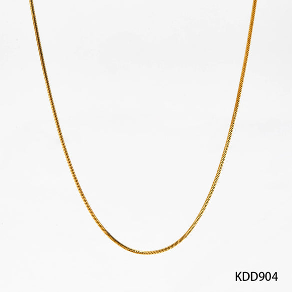Simple Style Stainless Steel Snake Chain Necklace Pvd Electroplated Gold Square Snake Bone Multi Layer Stacked Geometric Style Sweater Chain For Women