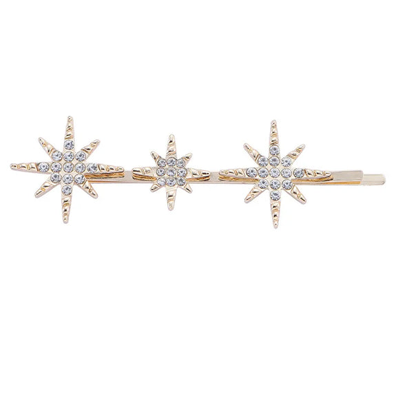 Simple Style Star Alloy Inlay Rhinestones Hair Clip