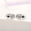 Simple Style Star Copper Inlay Zircon Hoop Earrings 1 Pair