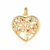 Simple Style Star Heart Shape Copper Plating Inlay Zircon Gold Plated Silver Plated Charms Jewelry Accessories