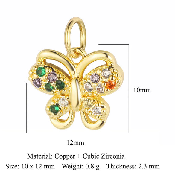 Simple Style Star Heart Shape Copper Plating Inlay Zircon Gold Plated Silver Plated Charms Jewelry Accessories