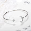 Simple Style Star Moon Copper Zircon Bangle In Bulk