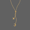 Simple Style Star Moon Titanium Steel Plating Pendant Necklace 1 Piece