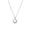 Simple Style Star Moon Titanium Steel Inlay Rhinestones Pendant Necklace