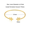 Simple Style Star Titanium Steel Plating Gold Plated Bangle