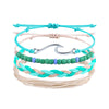 Simple Style Starfish Flower Mixed Materials Braid Women'S Bracelets