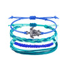 Simple Style Starfish Flower Mixed Materials Braid Women'S Bracelets