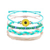 Simple Style Starfish Flower Mixed Materials Braid Women'S Bracelets