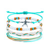 Simple Style Starfish Flower Mixed Materials Braid Women'S Bracelets