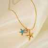 Simple Style Starfish Titanium Steel Wholesale Pendant Necklace
