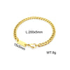 Simple Style Streetwear Geometric Titanium Steel 18K Gold Plated Men'S Bracelets Necklace