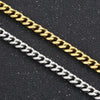 Simple Style Streetwear Geometric Titanium Steel 18K Gold Plated Men'S Bracelets Necklace