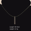 Simple Style Streetwear Customization Laser Engraving Rectangle Stainless Steel Plating 18K Gold Plated Unisex Pendant Necklace Men Pendant Necklaces