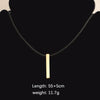 Simple Style Streetwear Customization Laser Engraving Rectangle Stainless Steel Plating 18K Gold Plated Unisex Pendant Necklace Men Pendant Necklaces
