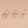 Simple Style Streetwear Customization Laser Engraving Solid Color Titanium Steel Unisex Keychain