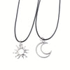 Simple Style Sun Moon Alloy Plating Couple Pendant Necklace