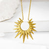 304 Stainless Steel Simple Style Polishing Plating Sun Pendant Necklace